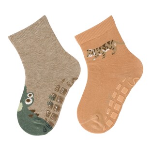 2er-Pack ABS-Socken Krokodil Tiger