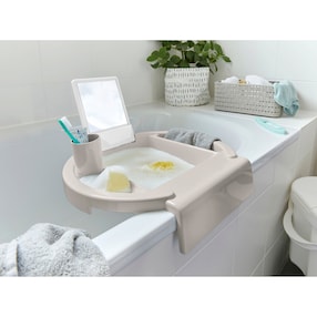 Bassin De Lavage Bébé 3 Compartiments Pour Table à Langer - Ovale Blanc Avec Accessoires 0 Mois+