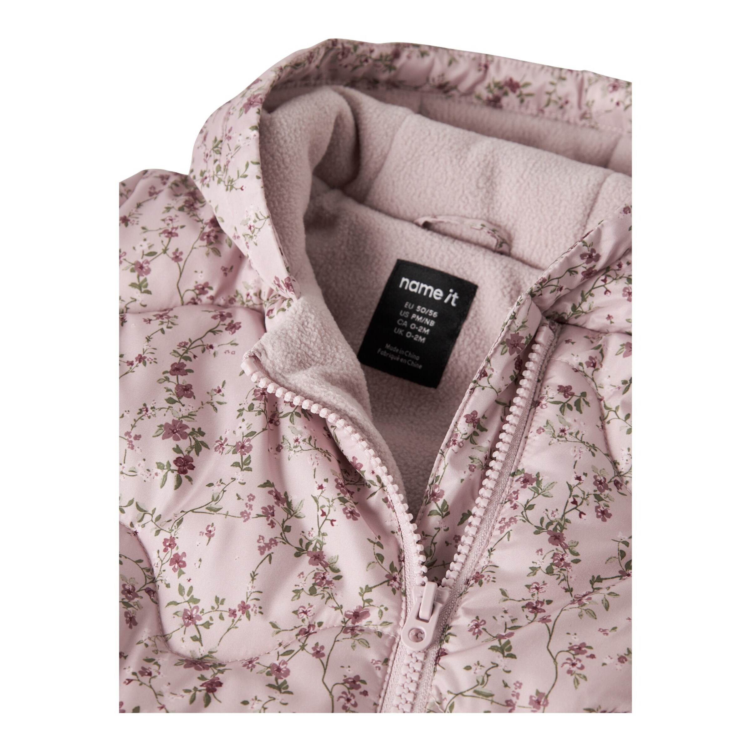 Steppoverall mit Kapuze Blumen