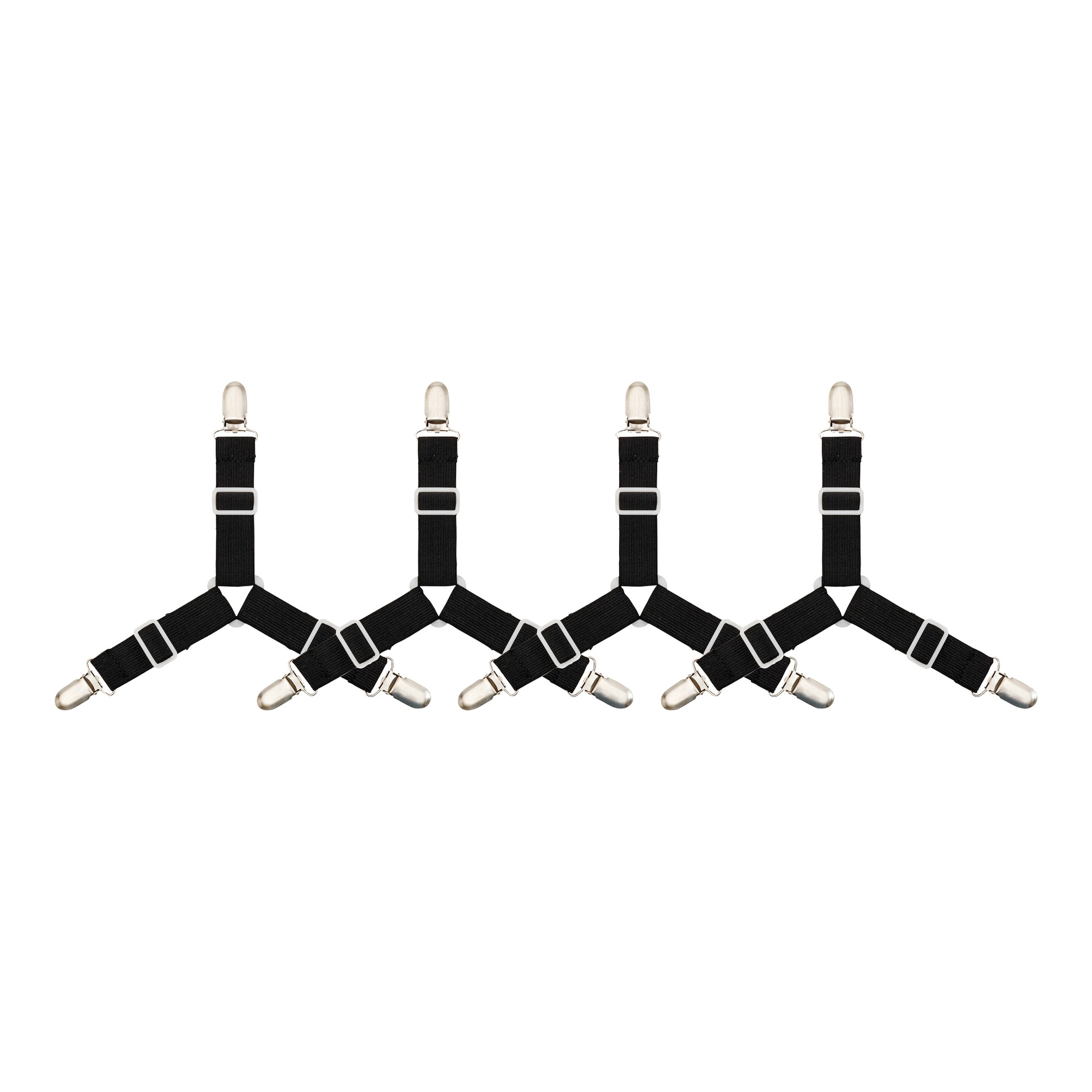 Profi-Betttuchspanner, 4 Stück schwarz