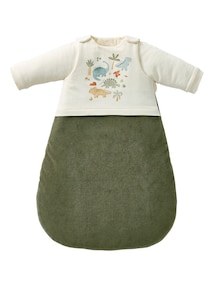 Baby Schlafsack MINISAURUS mit abnehmbaren Ärmeln und Bio-Baumwolle