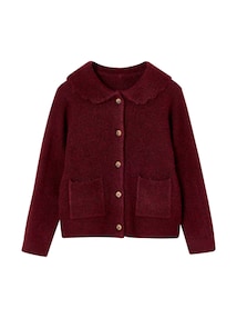 Strickjacke mit Bubikragen Mädchen