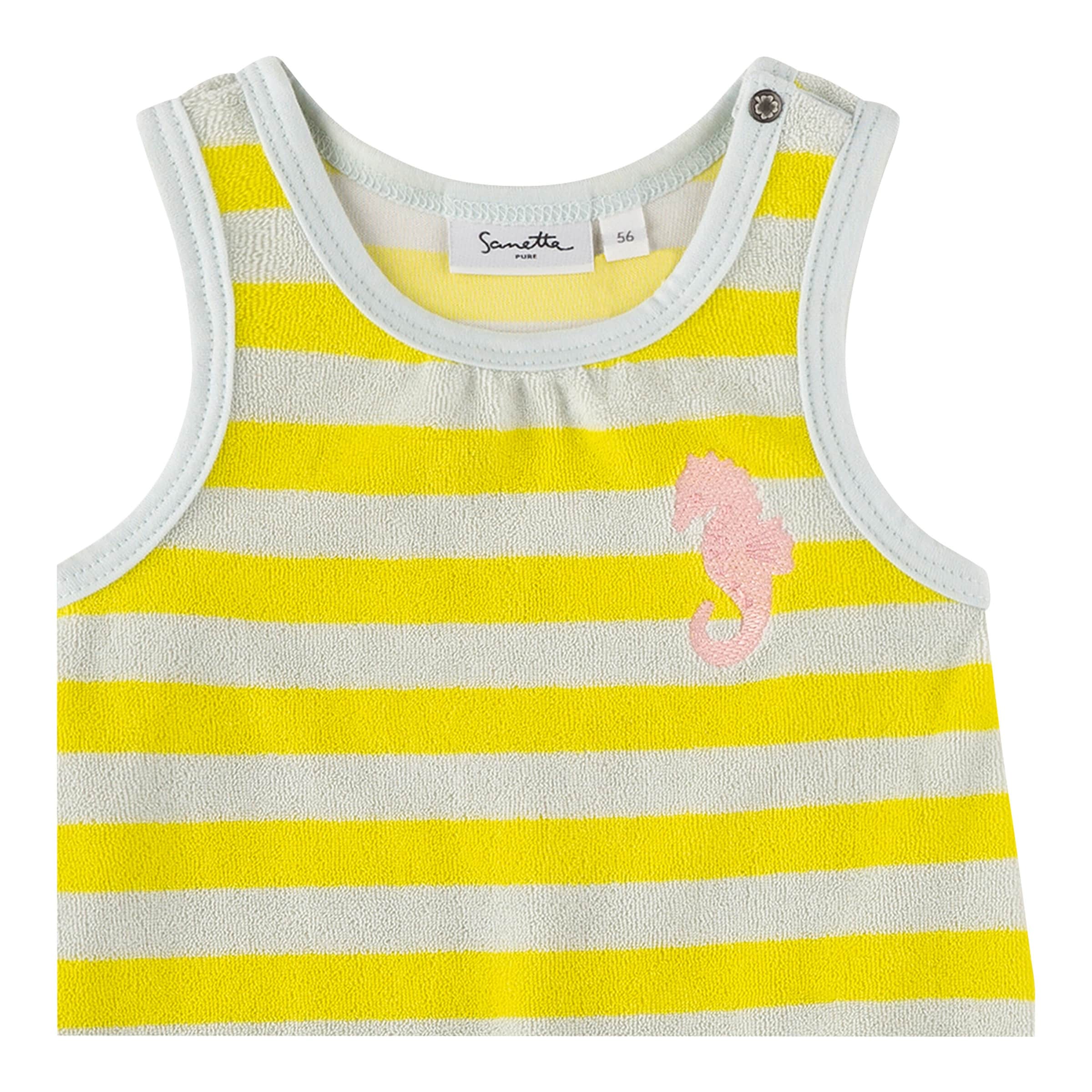 Frottee-Kleid ohne Arm Ringel Seepferdchen