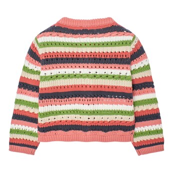 Ajour-Strickjacke Streifen