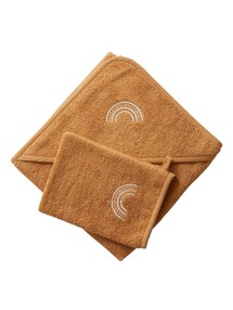 Baby Kapuzenbadetuch & Waschhandschuh