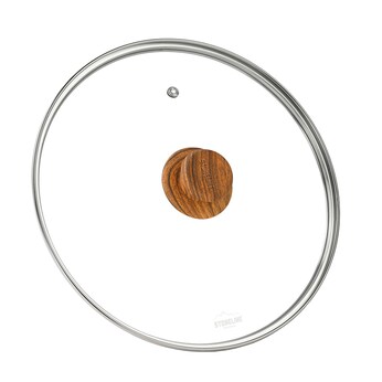 STONELINE Back to Nature Glasdeckel 28 cm | Holzoptik