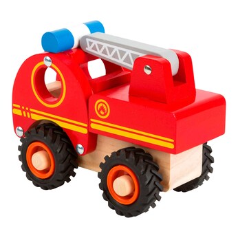 Feuerwehrfahrzeug aus Holz