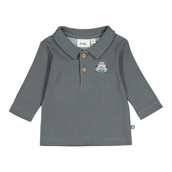 Poloshirt langarm Bär Auto Rippqualität