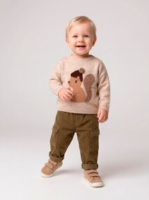 Baby Cargohose aus Cord mit Dehnbund