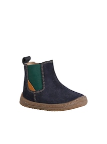 Baby Leder-Lauflernboots mit Reißverschluss und Dehneinsatz