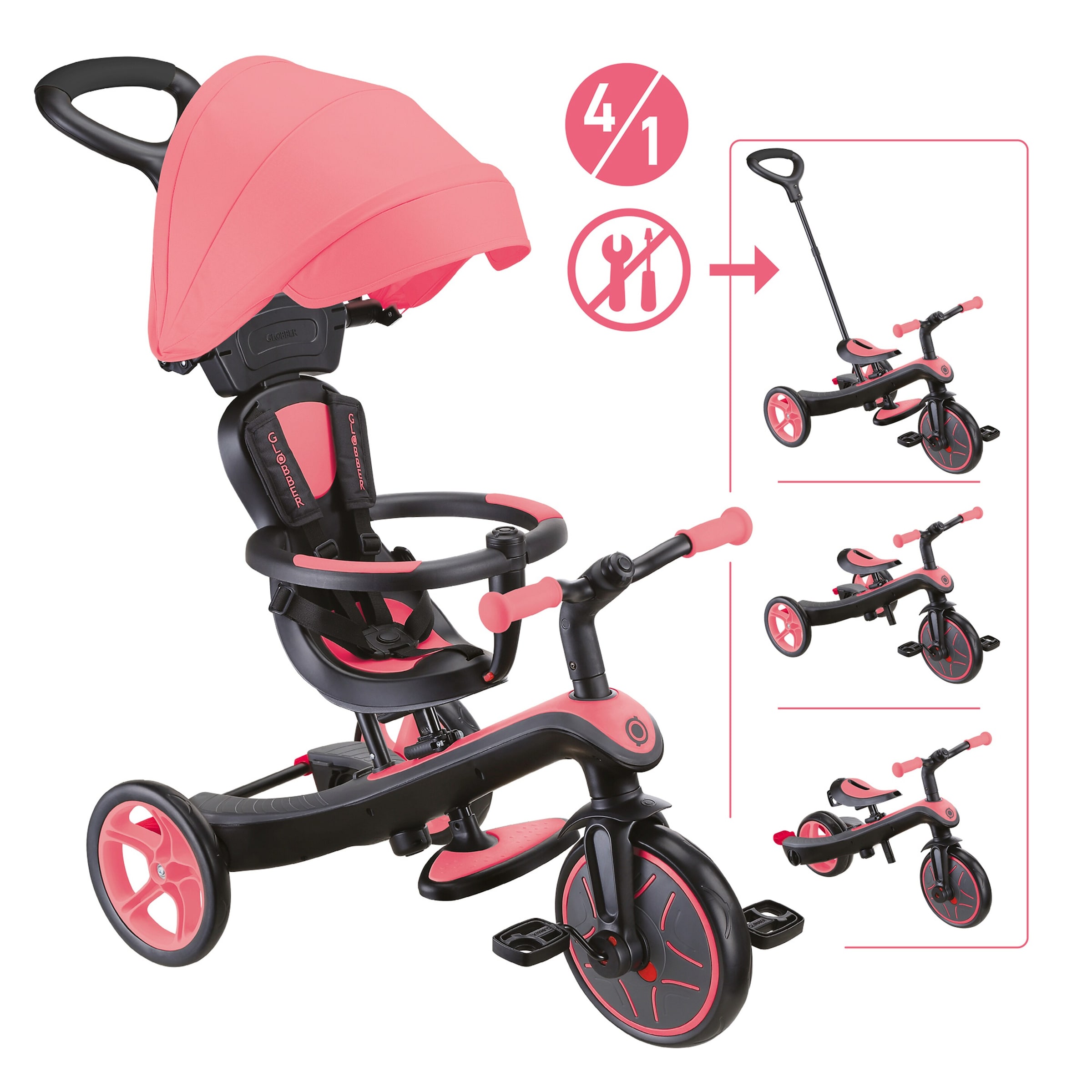 Globber Rosa/Rosa Explorer 4 In 1 - Image 3