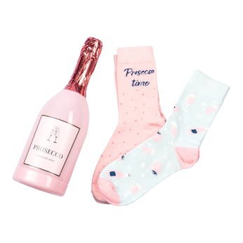 Bouteille Prosecco chaussettes, 2 paires