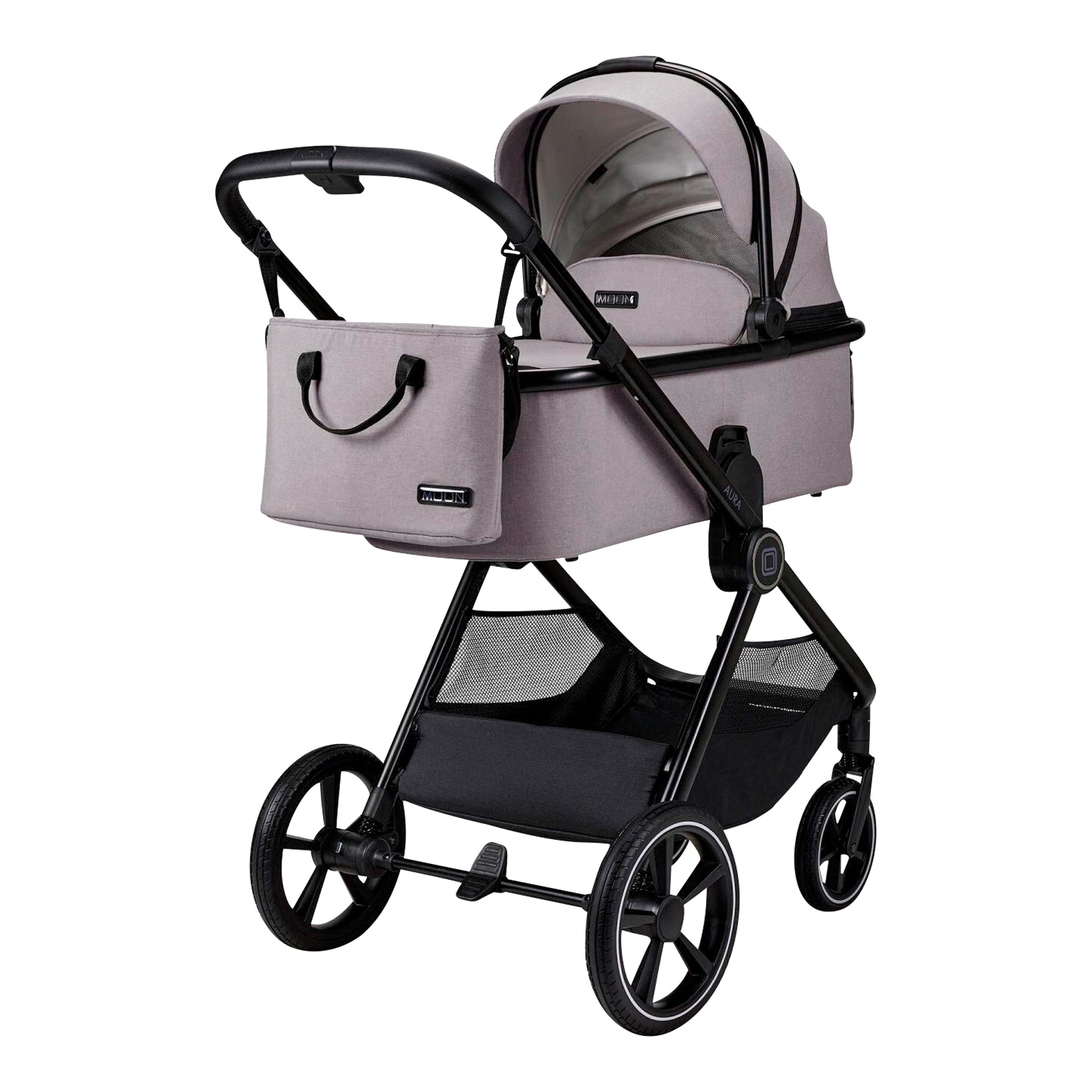 Moon Kombikinderwagen Aura (2026) Trio-Set inkl. Babyschale Cosmo 2.0 grau