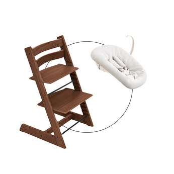 Bundle Treppenhochstuhl Eiche inklusive Newbornset Vanilla White
