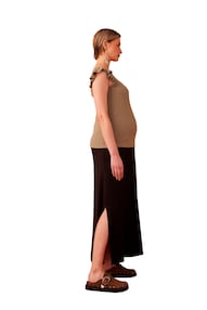 Langer Stretch-Umstandsrock
