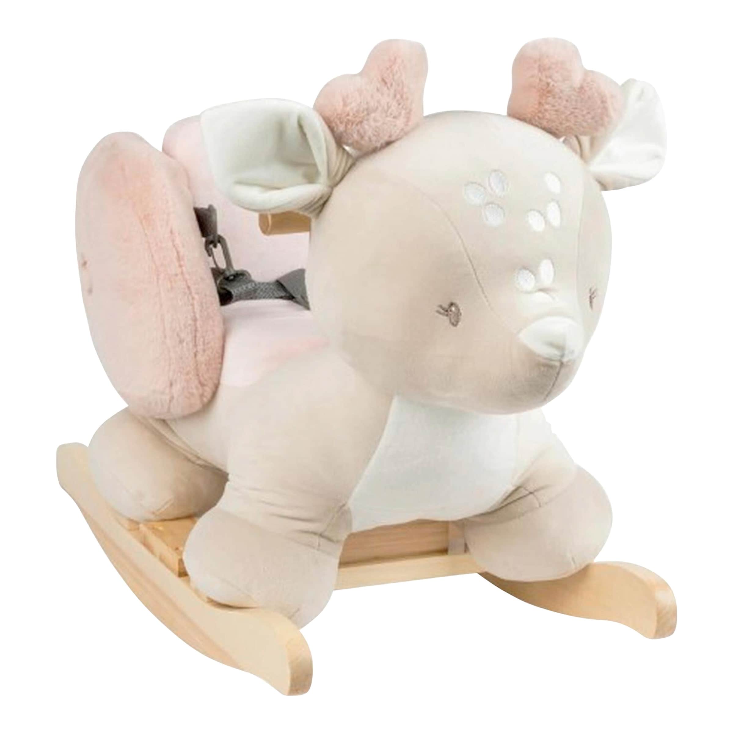 Nattou  Schaukeltier Rehkitz Fanfan Beige / Rosa Baby Größe 59 X Größe 33 X 45 Mm