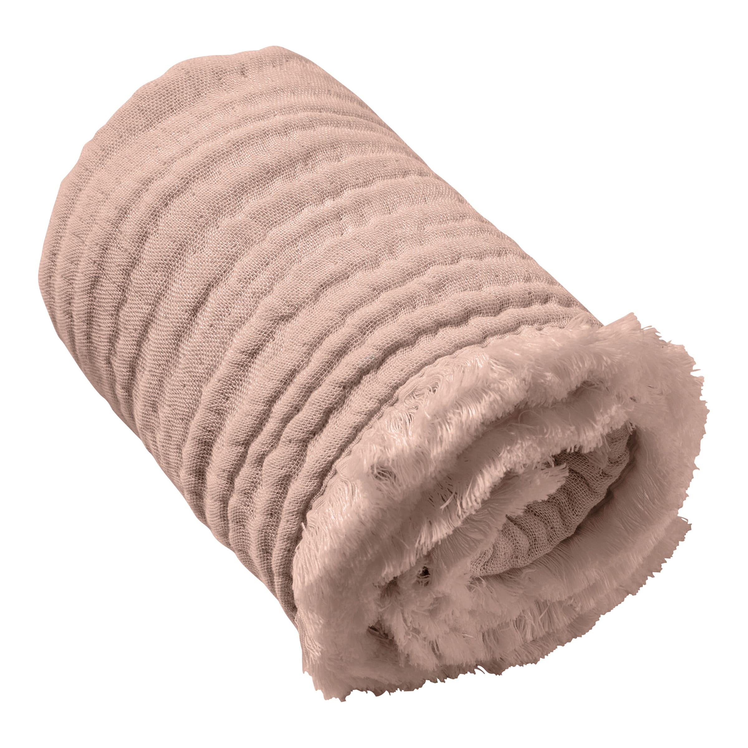 Babydecke Musselin Fransen 80x80cm