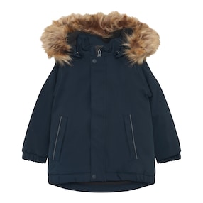 Veste d’hiver à capuche amovible fausse fourrure