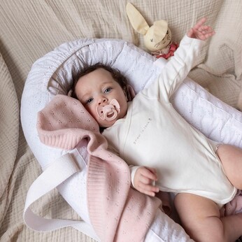 Pointelle Decke - Misty Pink