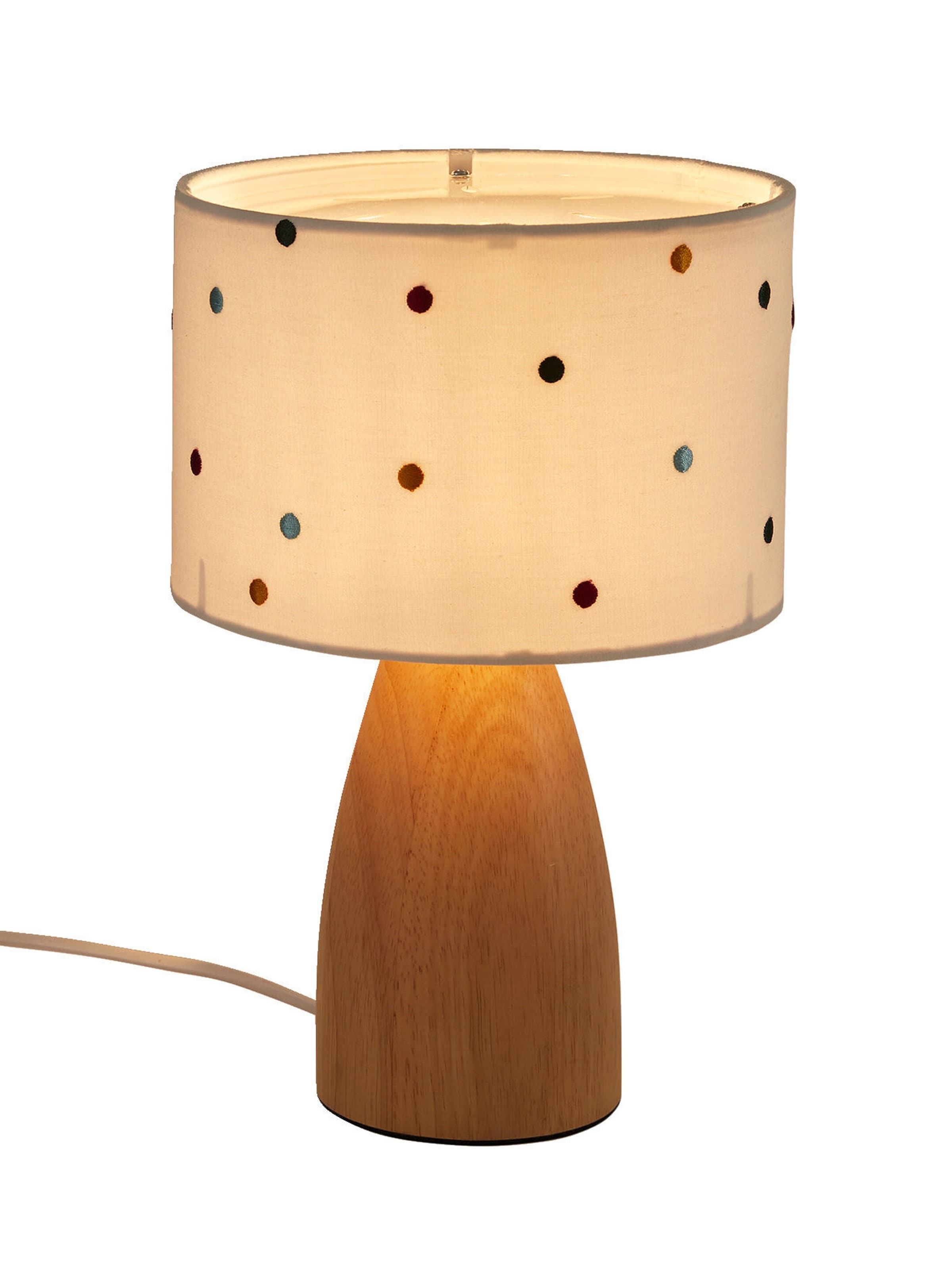 Vertbaudet Nachttischlampe mit bunten Tupfen-Stickerei, Kinderzimmer