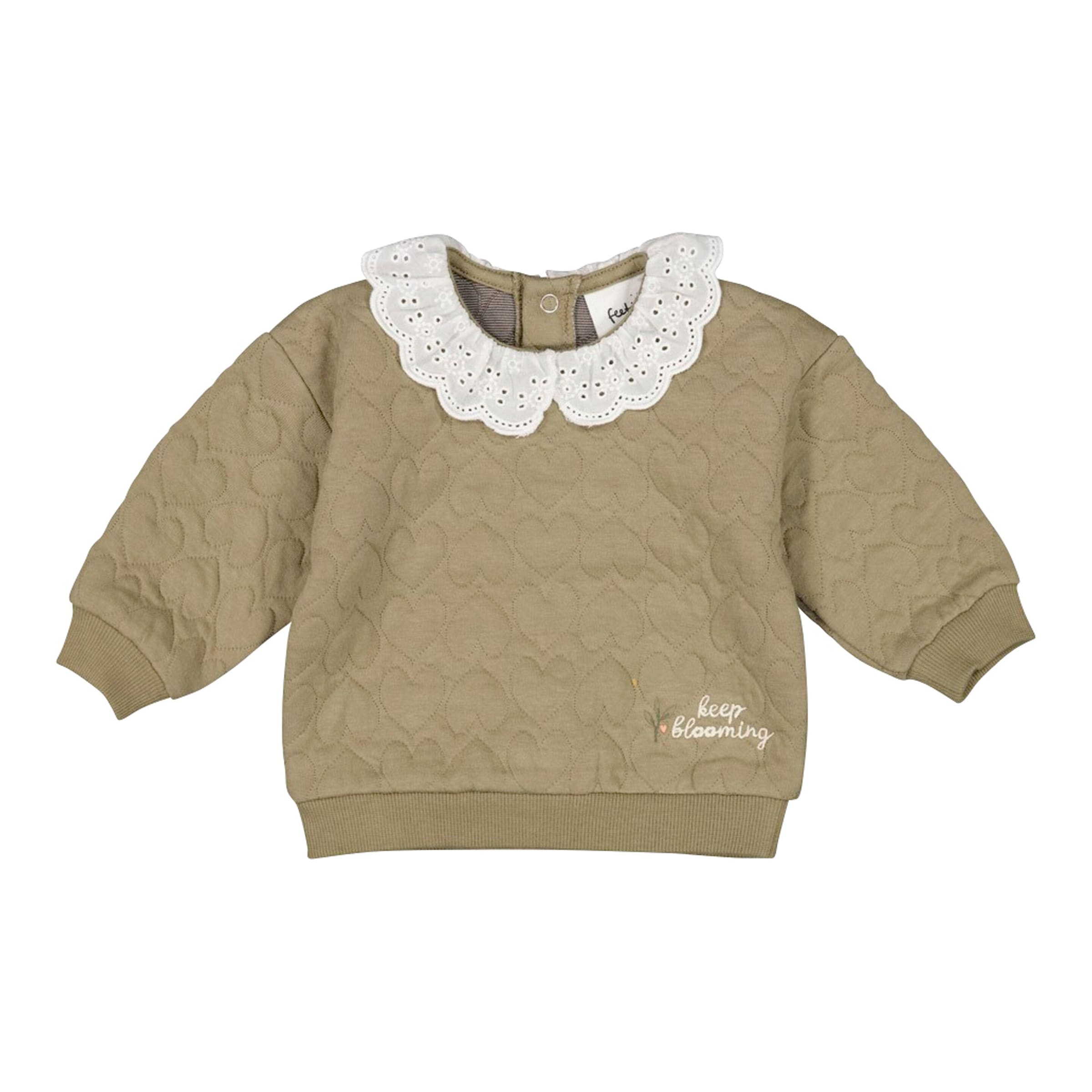 Feetje Sweatshirt mit Kragen Herzen gequiltet