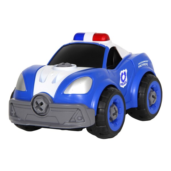 JAMARA Jouet rebondissant avec pompe camion de police Bleu JAMARA