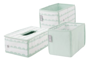 3er Set: Feuchttuchorganizer, 2x Windelbox Happy Cloud