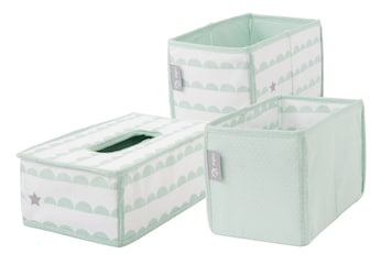 3er Set: Feuchttuchorganizer, 2x Windelbox Happy Cloud 