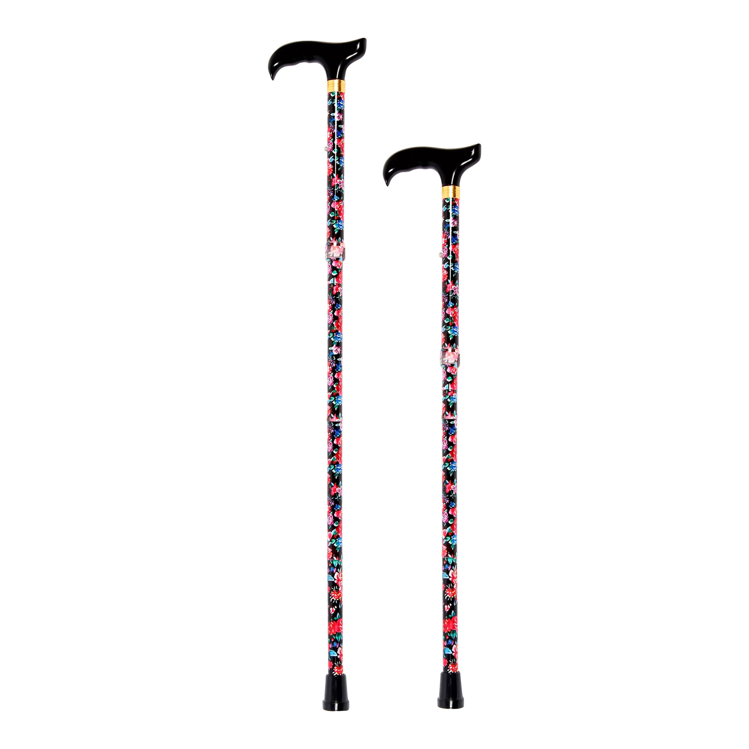 Gehstock "Fleur", faltbar schwarz