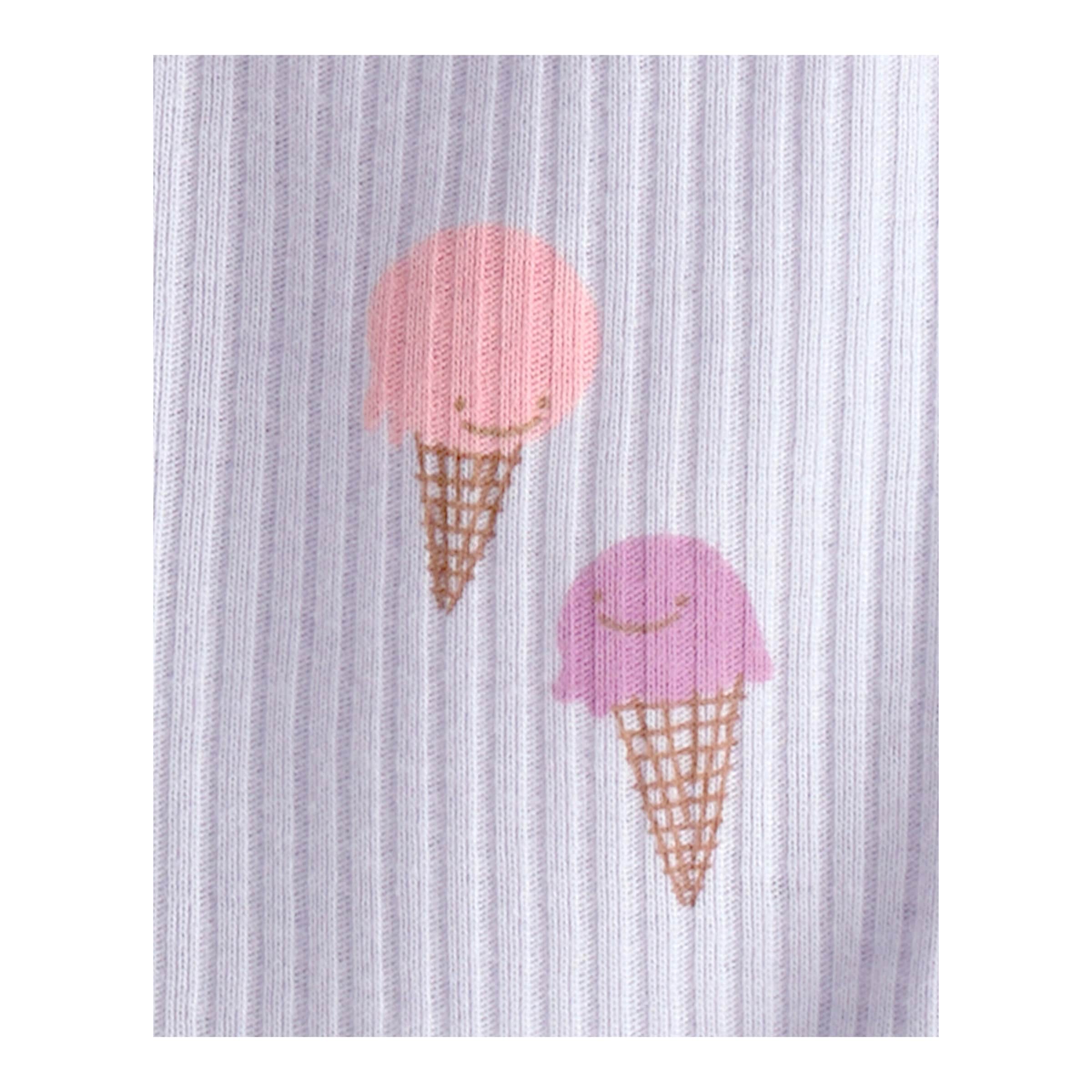 Schlafoverall mit Fuß Eis Rippqualität