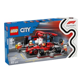 60443 F1® Boxenstopp mit Boxencrew und Ferrari Flitzer
