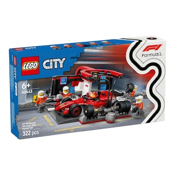 60443 F1® Boxenstopp mit Boxencrew und Ferrari Flitzer