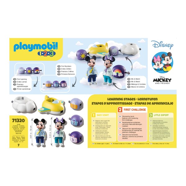 Playmobil® - 1.2.3 - 71320 1.2.3 & Disney: Train des nuages de Mickey et  Minnie