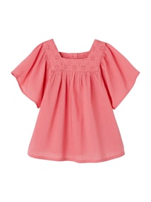 Baby Bluse mit Lochstickerei