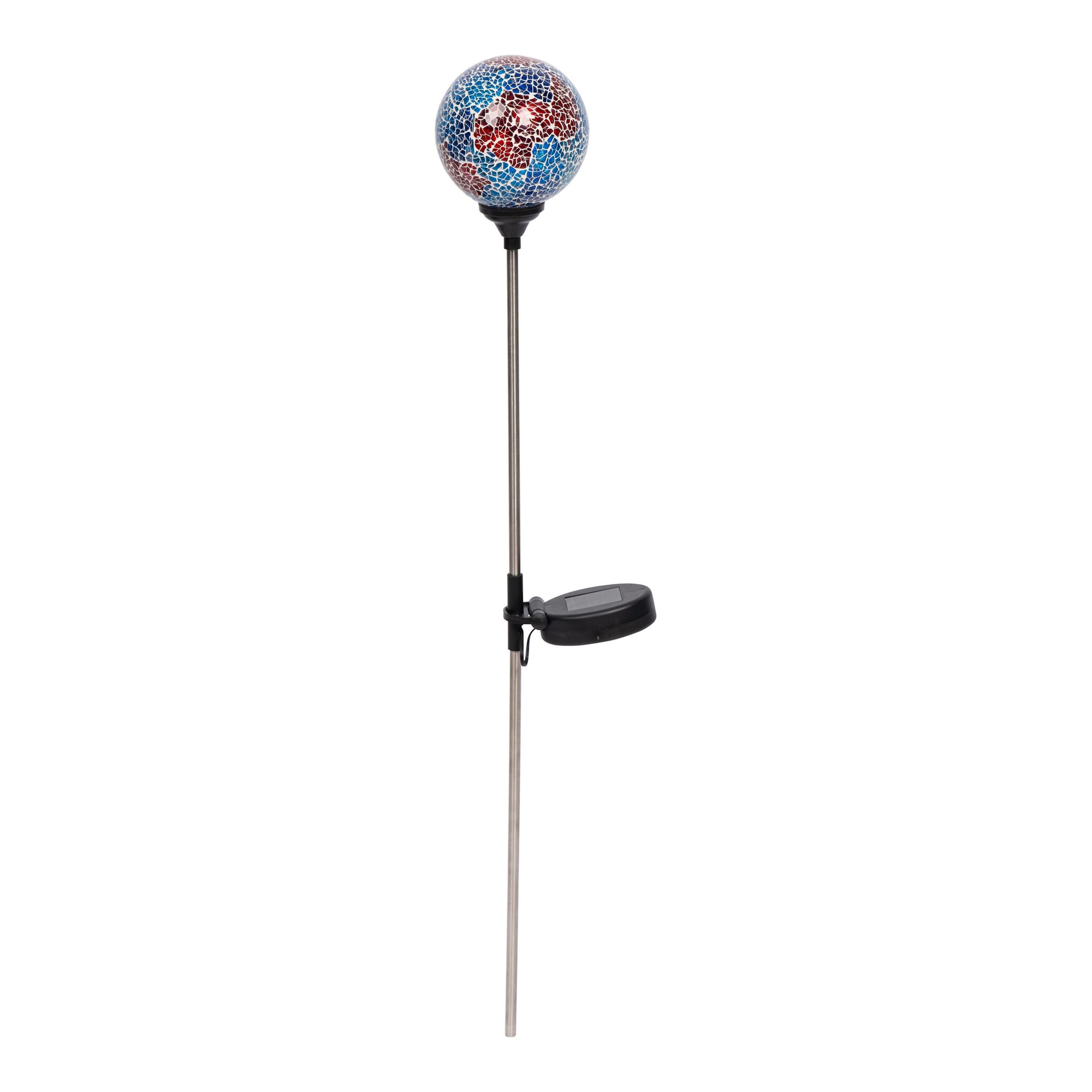 LED-Solar-Gartenstecker „Mosaik-Kugel“