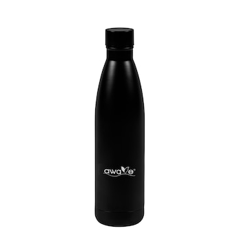 AWAVE  Thermo Trinkflasche 500 ml Edelstahl | Schwarz matt
