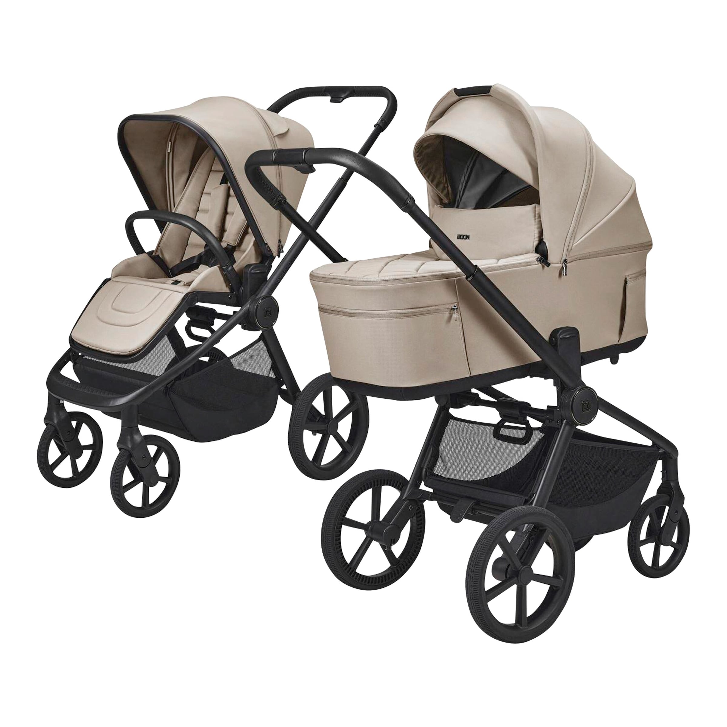 Moon Diamond Kombikinderwagen Resea FOLD Trio-Set inkl. Babyschale Cosmo 2.0 beige