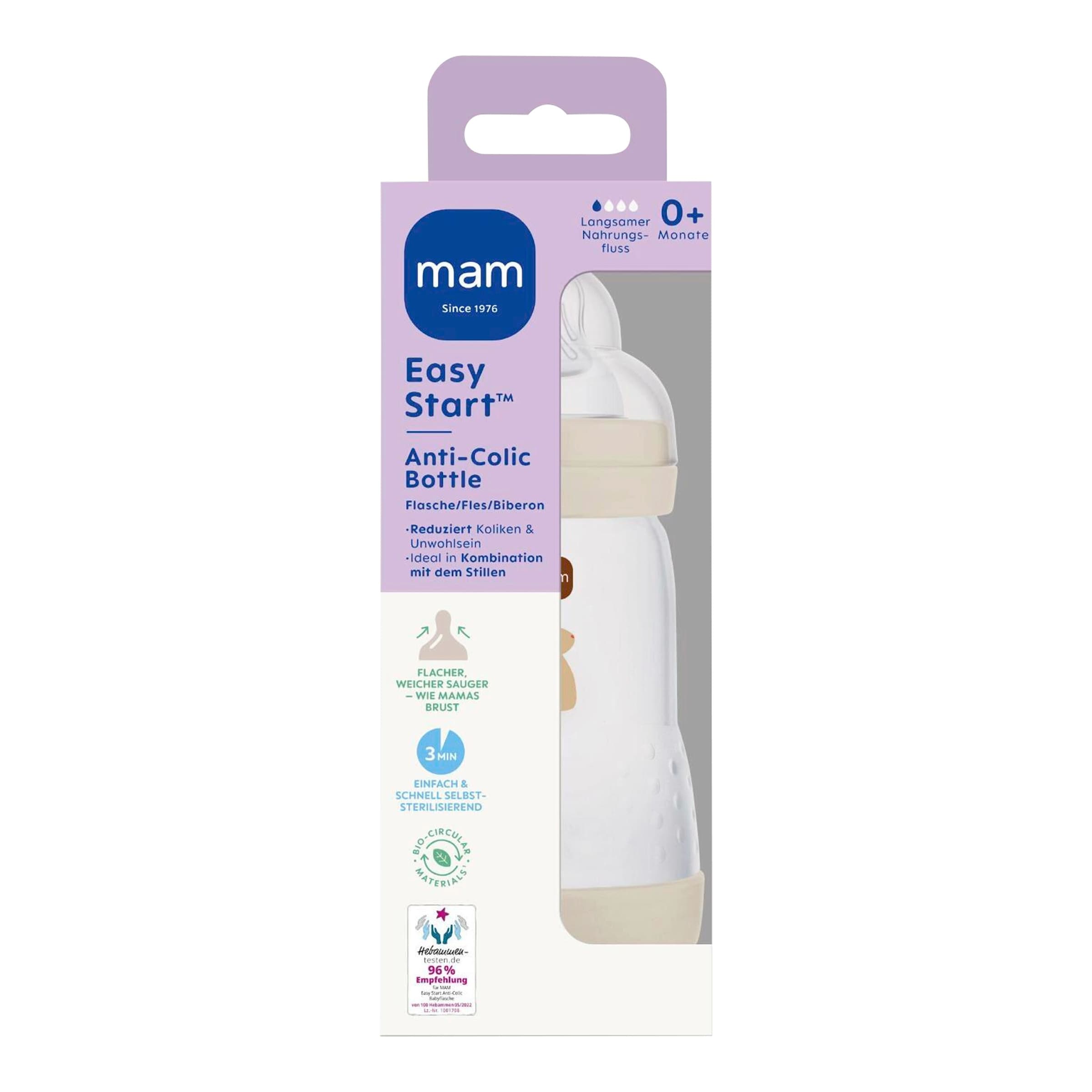 Mam Babyflasche Easy Start matt, Anti-Kolik, 260 ml, ab 0M