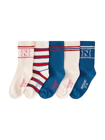 5er-Pack Socken mit College-Motive Jungen