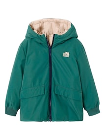 Wendbare Jungen Jacke mit Kapuze und Recycling-Polyester
