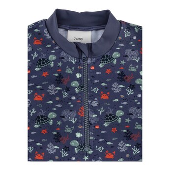 Badeshirt langarm mit UV-Schutz Ozean