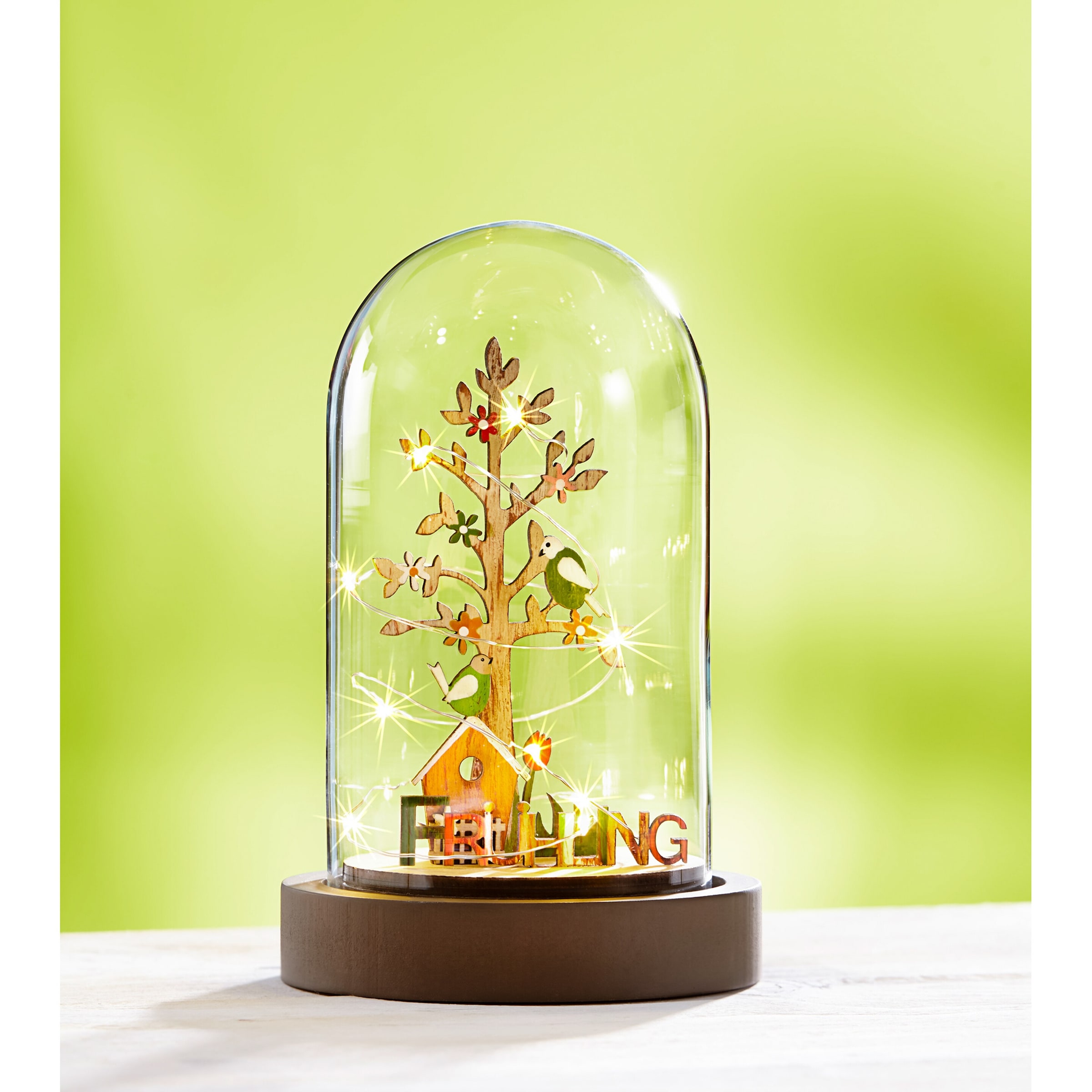 LED-Glasdeko "4 Jahreszeiten"