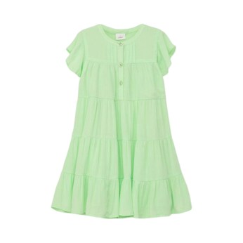 Krepp-Kleid Flügelarm Volant