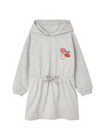 Kurzes Kapuzenkleid Mädchen, Sweatware