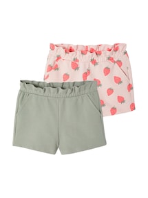 2er-Pack Mädchen Shorts