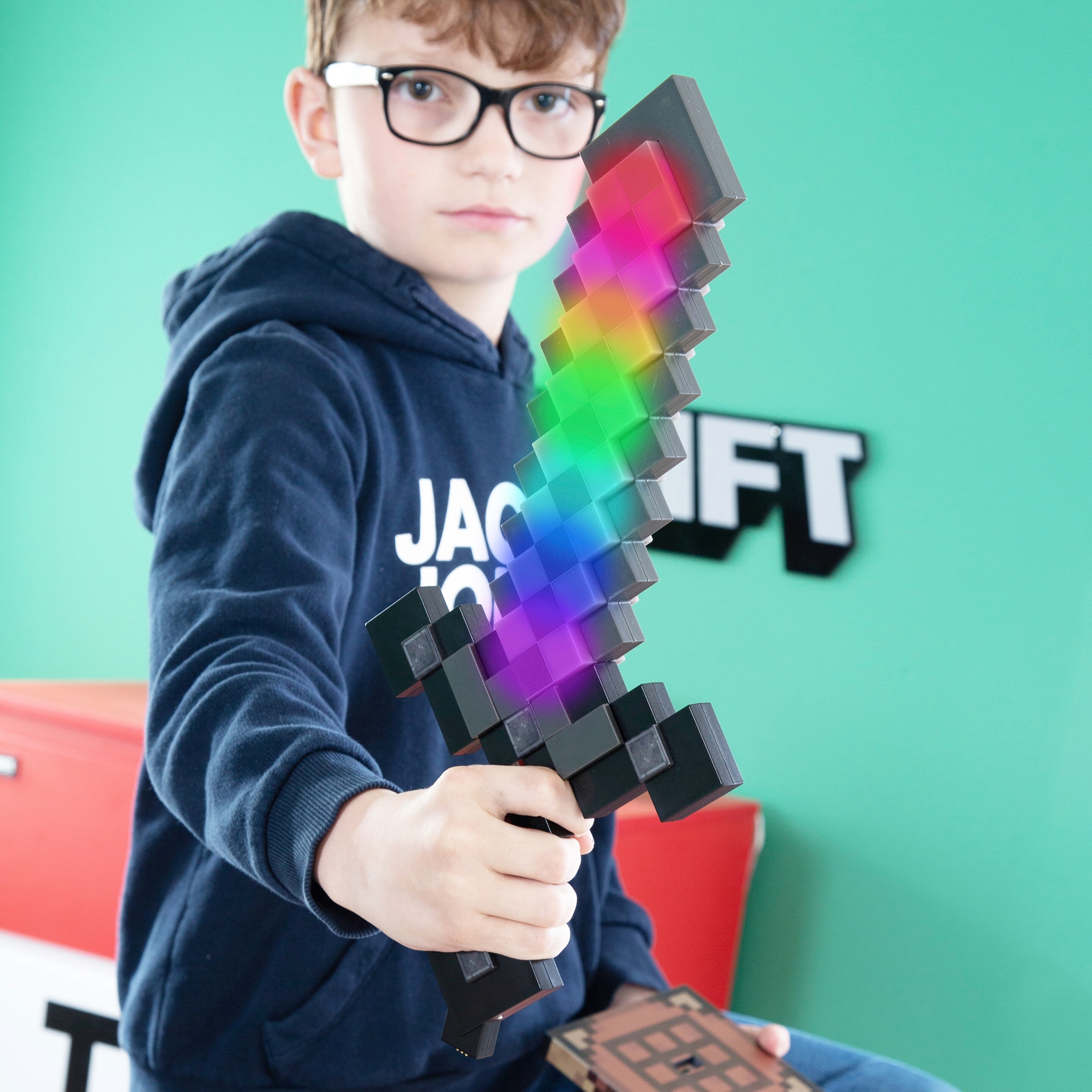 Roba LED-Tischlampe, Netherite aufladbarer Akku Minecraft