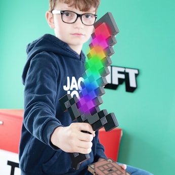 LED-Tischlampe, Netherite aufladbarer Akku MINECRAFT