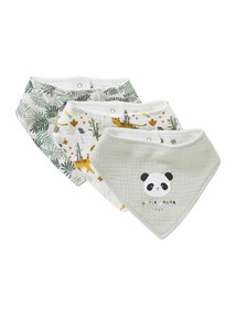 3er-Pack Baby Lätzchen / Halstücher aus Frottee/Musselin