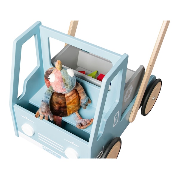 Chariot de marche en bois trotteur bébé camion – Fred - Pinolino
