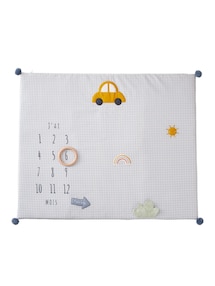 Baby Meilenstein-Decke aus Musselin SIMONS AUTO